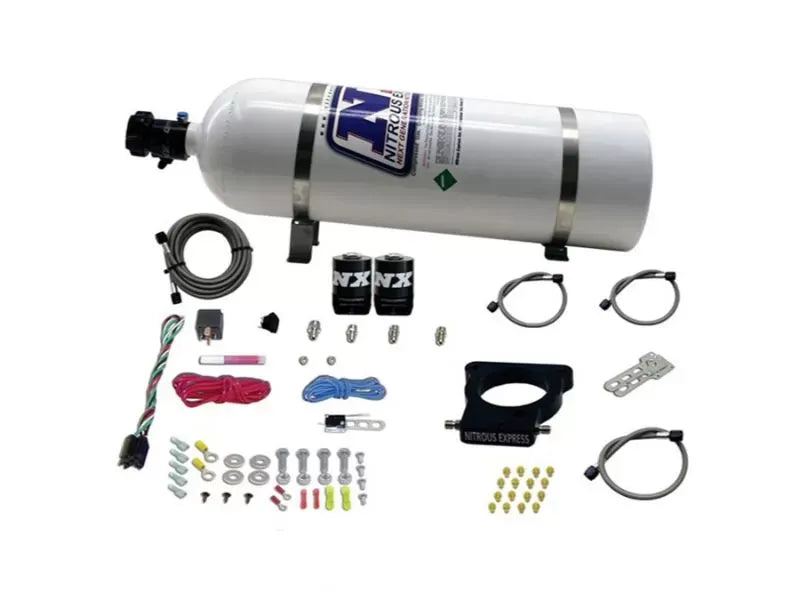 Nitrous Express 50-350HP Nitrous Plate Kit for GM LS 78mm 3-Bolt with 15lbs Bottle (1997-2006)