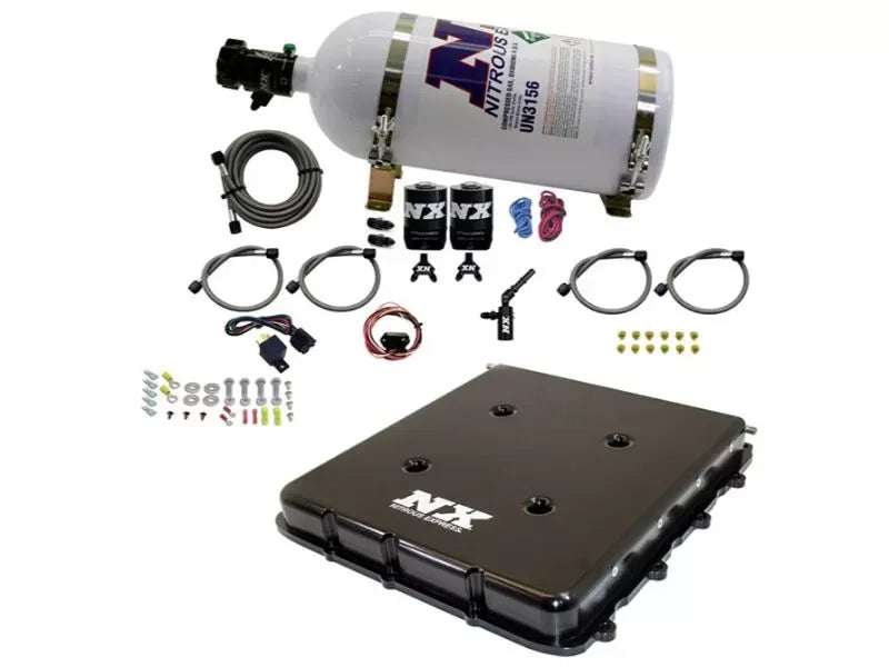 Nitrous Express Nitrous Kit with Billet LT4 Supercharger Lid, 10lbs Bottle, Fits 2015-2020 GM Models