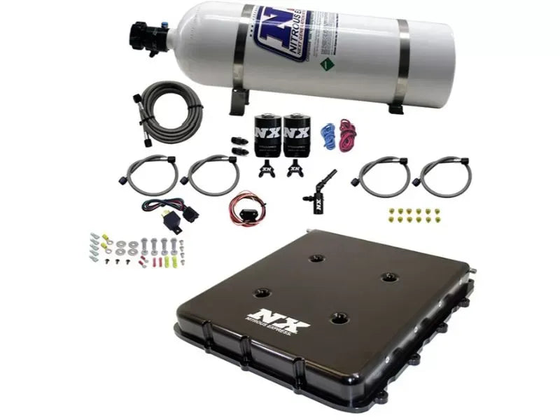 Nitrous Express Nitrous Kit with Billet LT4 Supercharger Lid, 15lbs Bottle, Fits Chevy Camaro/Cadillac CTS/Corvette