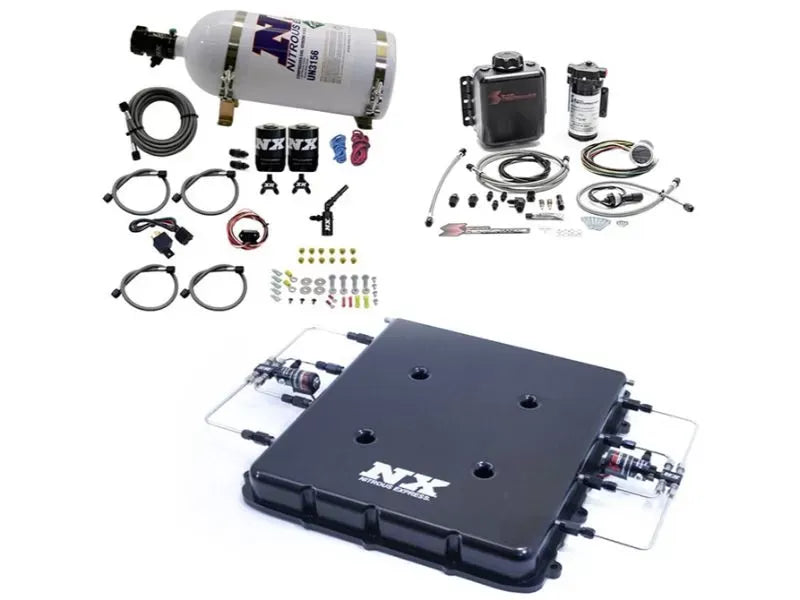 Nitrous Express Nitrous & Water Injection Kit for GM LT4 Supercharger with 10lbs Bottle