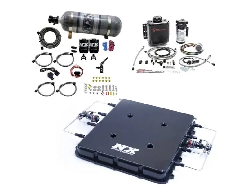 Nitrous Express Nitrous & Water Injection Kit for GM LT4 Supercharger, 12lbs Bottle