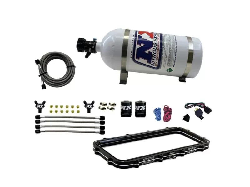 Nitrous Express Holley Hi-Ram Plenum Nitrous Plate Kit with 15lbs Bottle - 20940-15