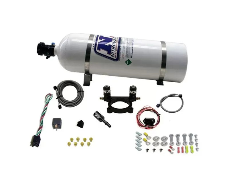 Nitrous Express Nitrous Plate Kit with 15lbs Bottle for Dodge Challenger/Charger SRT Hellcat/Demon 2015-2020