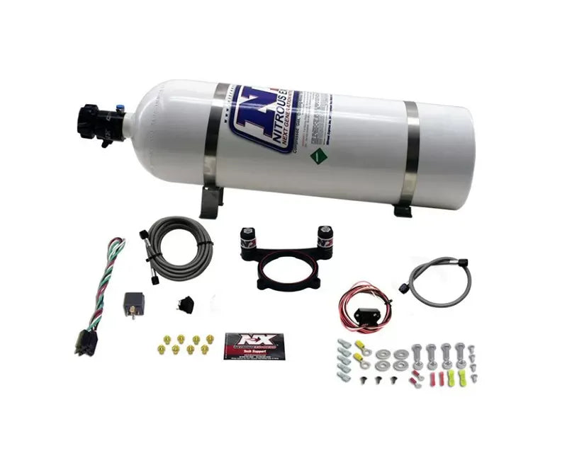 Nitrous Express Coyote 4 Valve Nitrous Plate Kit with 15 Pound Bottle for Ford Mustang GT 5.0L 2011-2022