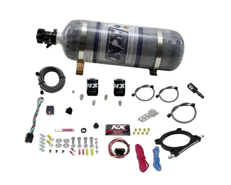 Nitrous Express High Output Nitrous Plate Kit 50-250HP with 12lb Bottle for Ford Mustang GT 5.0L 2011-2022