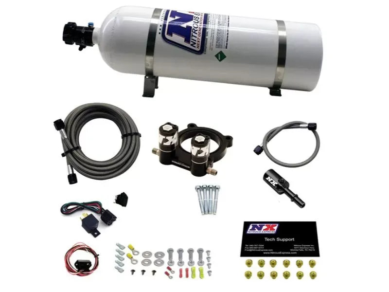 Nitrous Express Nitrous Plate Kit with 15lbs Bottle for Ford 2.3L Ecoboost 2015-2020