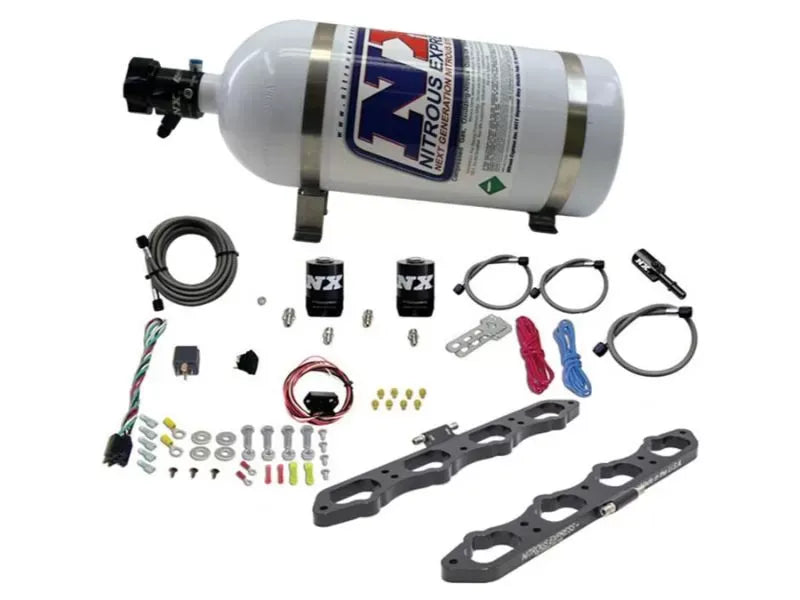 Nitrous Express Nitrous Wet Port Plate Kit with 10lb Bottle for Ford Mustang GT 5.0L V8 2011-2021
