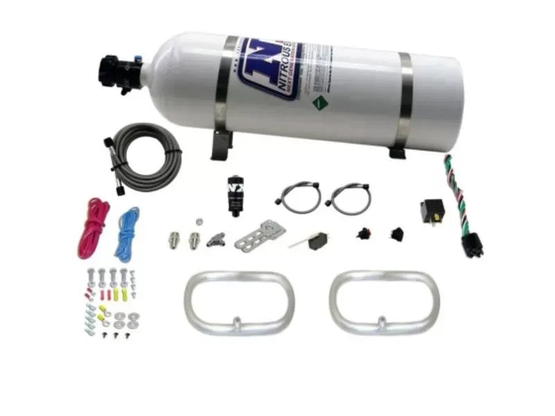 Nitrous Express Nitrous System 2-6 x 6 Rings Dual N-Tercooler with 15 Bottle Valve