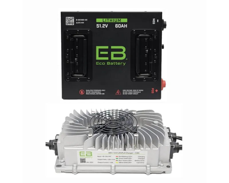 Nivel Kit Battery W/ 15a Charger Ecobattery 51v 60ah Cube