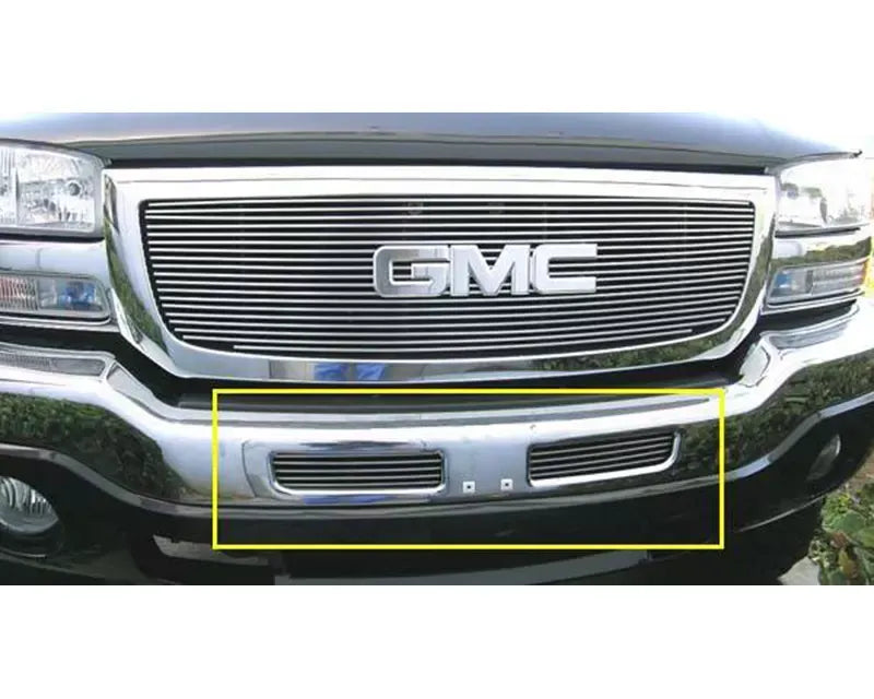 2003-2006 Sierra, 07 Classic Billet Bumper Grille, Polished, 1 Pc, Bolt-On, Top Bumper Openings - PN #25201