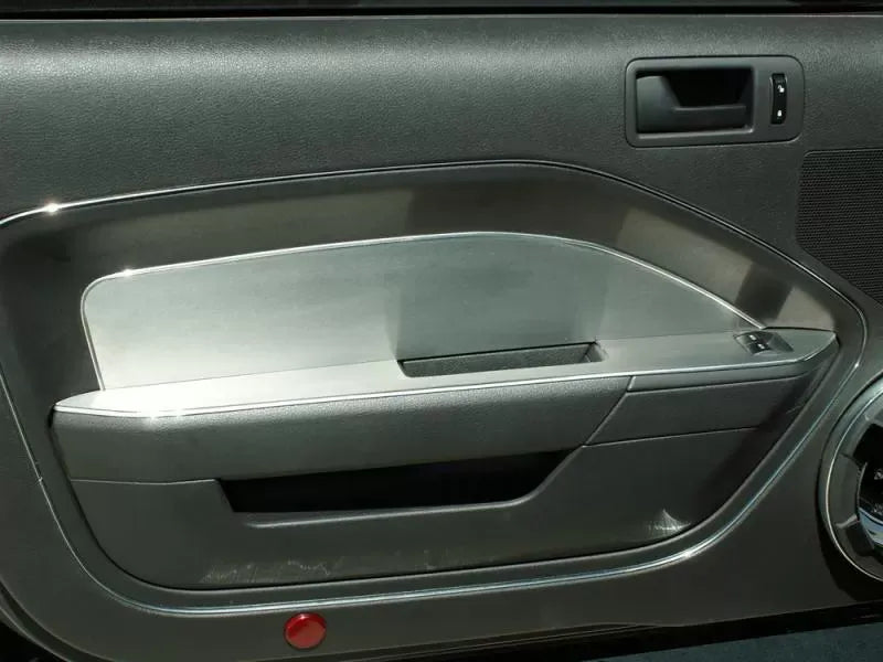American Car Craft 4Pc Brushed Stainless Door Panel Full Kit UnPadded Doors Ford Mustang V6 | GT 2005-2009