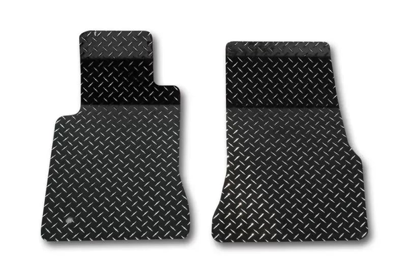 American Car Craft 2Pc Red Powder Coat Aluminum Diamond Plate Floor Mats Ford Mustang V6 | GT 2005-2009