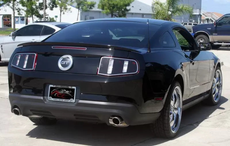 American Car Craft 2Pc Premium Vinyl Taillight Blackout w/Polished Trim Rings Ford Mustang V8 | GT 5L 2010-2012