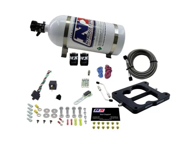 Nitrous Express 50-300HP Q-Jet Holley Spread Bore Nitrous Kit with 10lbs Bottle