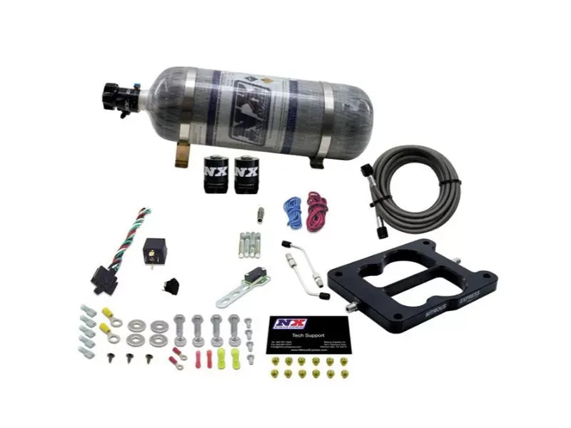 Nitrous Express 50-300HP Q-Jet Holley Spread Bore Nitrous Kit with 12lbs Bottle
