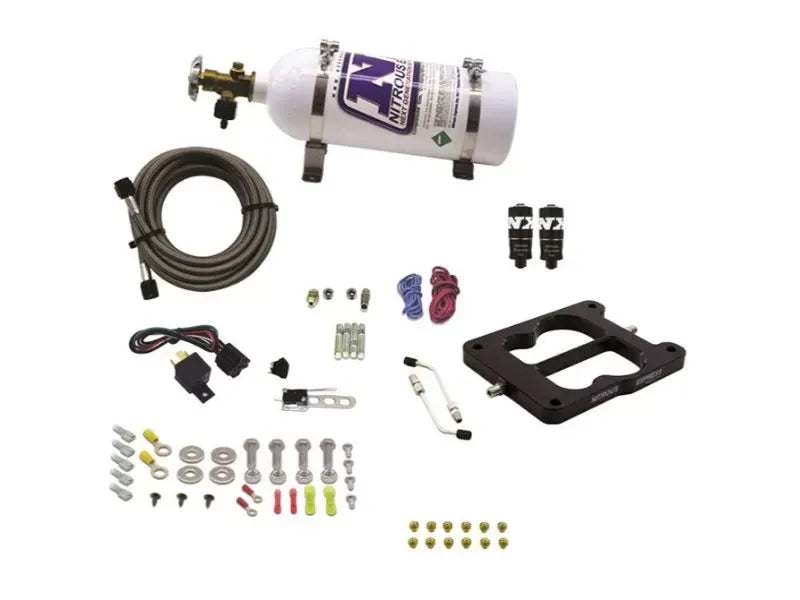 Nitrous Express 50-200HP Q-Jet Holley Spread Bore Hitman Nitrous Kit with 5lbs Bottle
