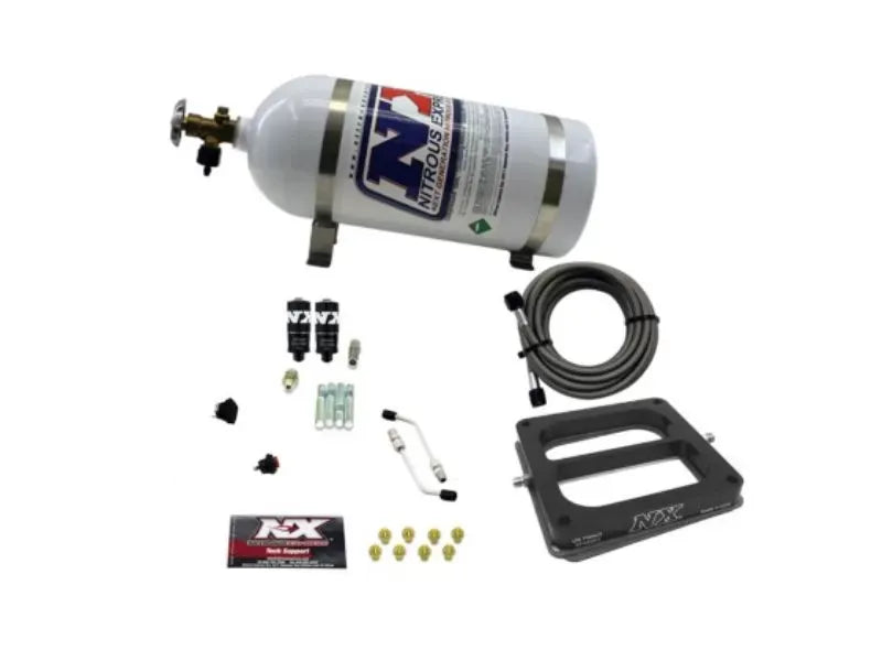Nitrous Express 50-200HP Q-Jet Holley Spread Bore Hitman Plus Nitrous Kit with 10lb Bottle