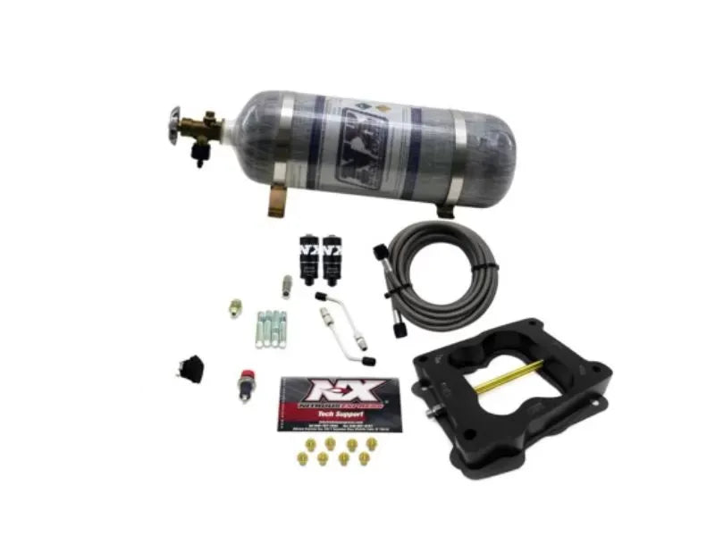 Nitrous Express 50-200HP Q-Jet Holley Spread Bore Hitman Nitrous Kit with 12lbs Bottle