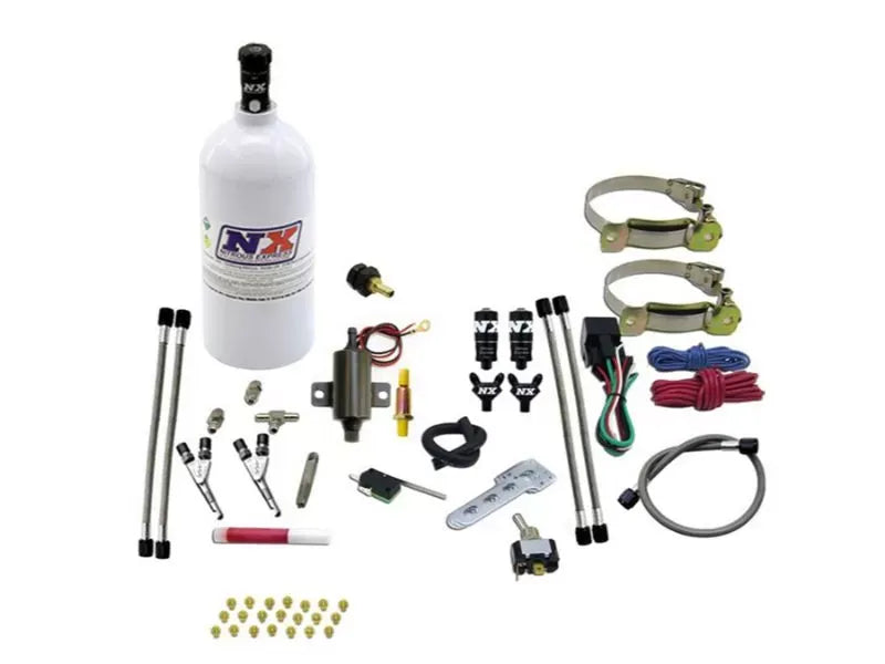 Nitrous Express Nitrous Kit for Carbureted Two Cylinder Engines, 2.5lb Bottle, Direct-Port System
