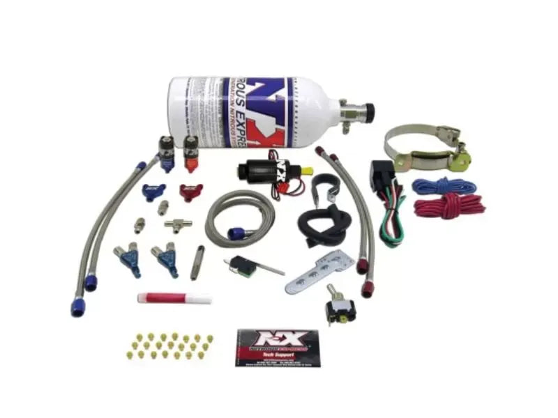 Nitrous Express Universal EFI 2 Cylinder Piranha Nitrous Kit 2.5lb Bottle