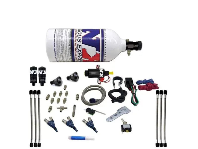 Nitrous Express 3 Cylinder Piranha Nitrous Kit with 2.5lb Bottle, Direct-Port System