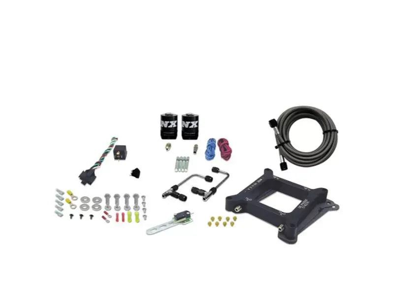 Nitrous Express 50-300HP 4150 Gemini Stage 6 Nitrous Kit Without Bottle, Twin Plate System