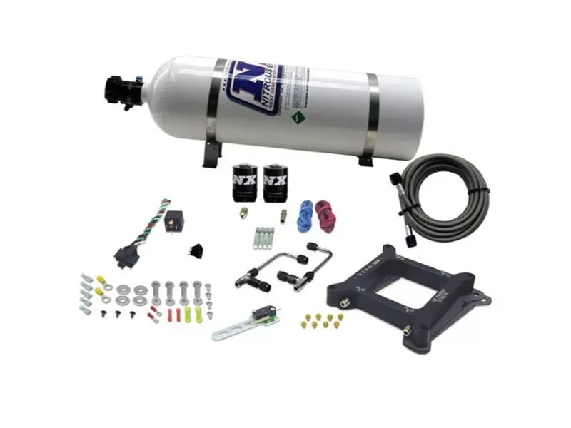 Nitrous Express 50-300HP 4150 Billet Crossbar Nitrous Kit with 15lbs Bottle