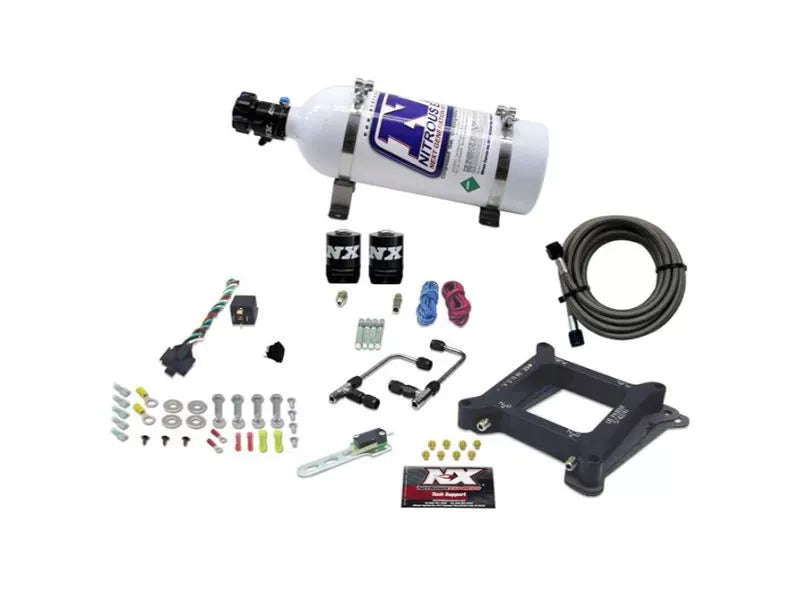 Nitrous Express 50-300HP 4150 Alcohol Gemini Stage 6 Nitrous Kit with 5lbs Bottle