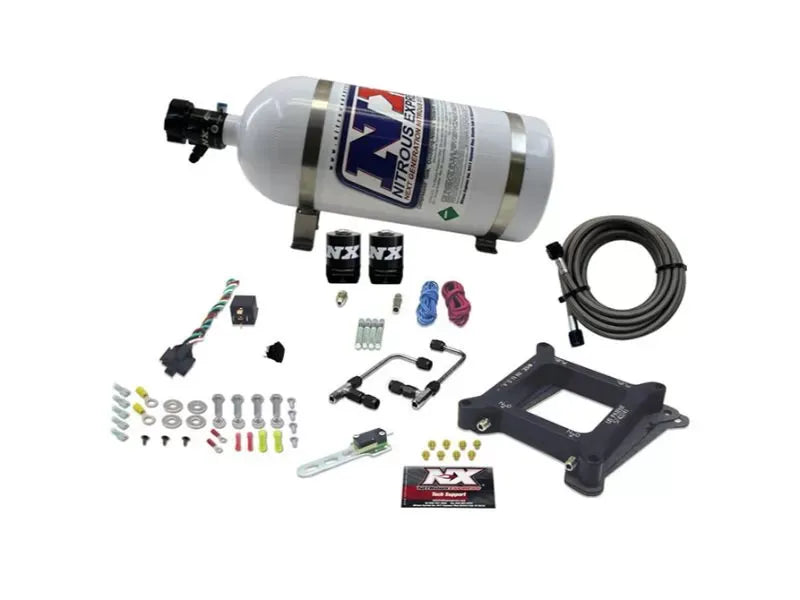 Nitrous Express 50-300HP 4150 Alcohol Gemini Stage 6 Nitrous Kit with 10lbs Bottle