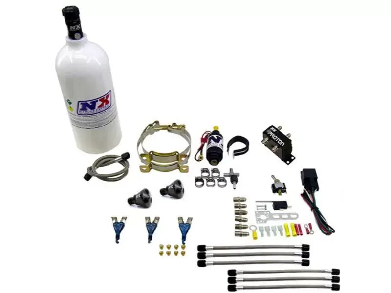 Nitrous Express 3 Cylinder Proton Nitrous Kit with 2.5lb Bottle for Carbureted Engines
