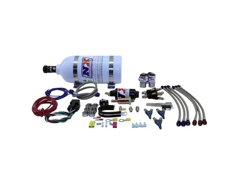 Nitrous Express Nitrous Kit for Carbureted 3 Cylinder Engines, 2.5lb Bottle, Mainline System