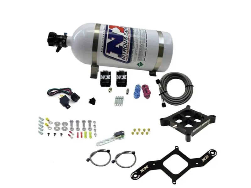 Nitrous Express 50-300HP 4500 Single Entry Billet Crossbar Nitrous Kit with 10lbs Bottle