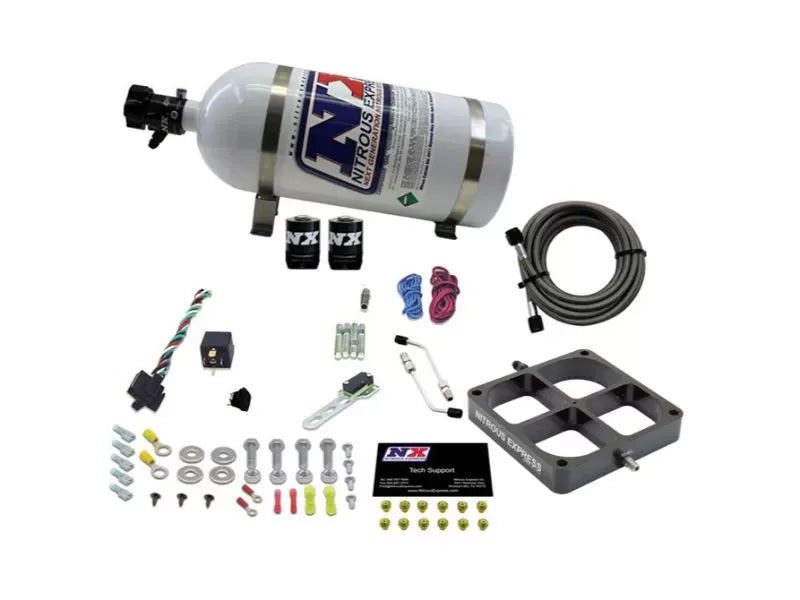 Nitrous Express 8500 Based Throttle Body Single Entry Crossbar Nitrous Kit with 10lbs Bottle