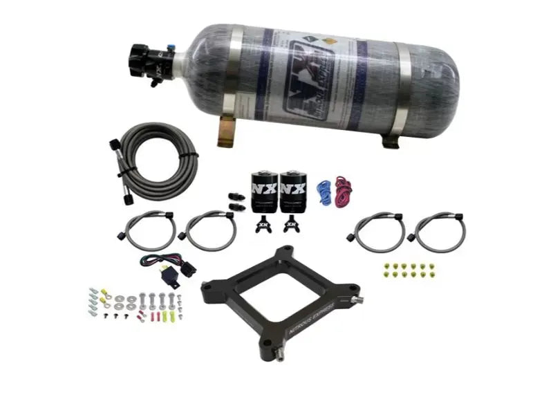 Nitrous Express Pro Power 100-500HP 4150 Assassin Plate Nitrous Kit with 12lb Bottle
