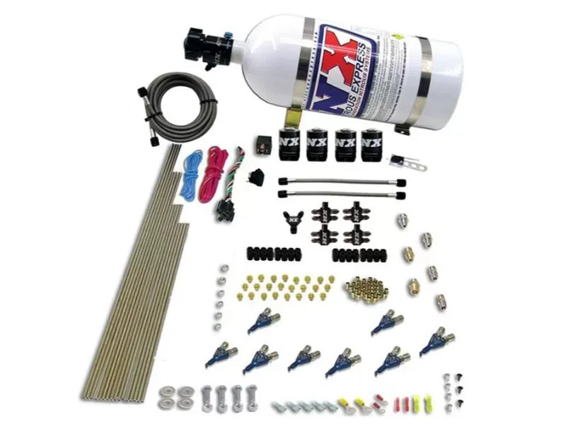 Nitrous Express 80001EFI-10 Nitrous Kit 200-500HP EFI 8 Cylinder Piranha Direct Port 10lbs Bottle
