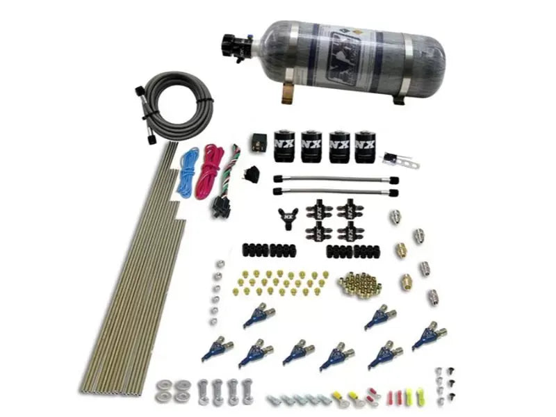 Nitrous Express Nitrous Kit 200-500HP EFI Jets 8 Cylinder Piranha Direct Port 12lbs Bottle
