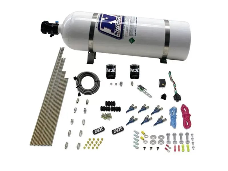 Nitrous Express Nitrous Kit 150-375HP 6 Cylinder Gas with 15lb Bottle, Direct Port System