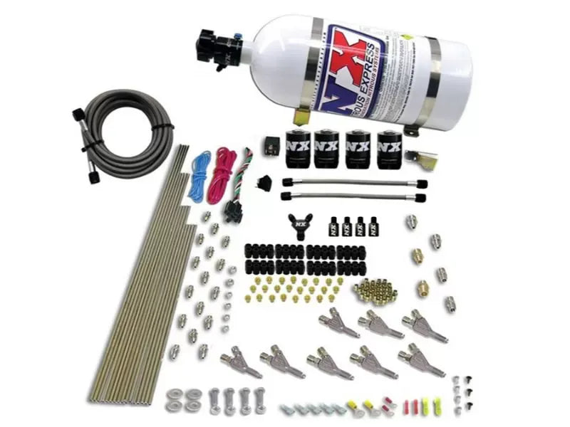 Nitrous Express 8 Cylinder EFI SSV Nozzle Nitrous Kit with 10lb Bottle - Model 80016EFI-10