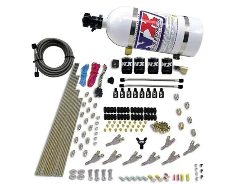 Nitrous Express Nitrous Kit 200-500HP Direct Port 10lbs Bottle with 4 Solenoids