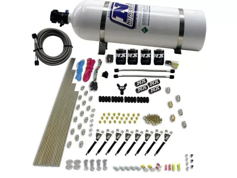 Nitrous Express 80019-15 Nitrous Kit 200-500HP 8 Cylinder VXL Direct Port with 15lbs Bottle