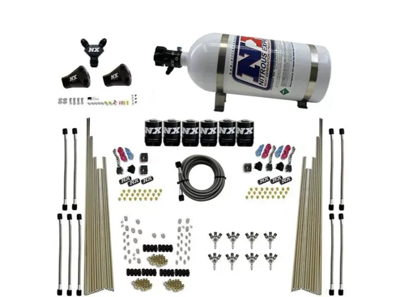 Nitrous Express 8 Cylinder Triple-D Dry Direct Port Nitrous Kit with 10lbs Bottle