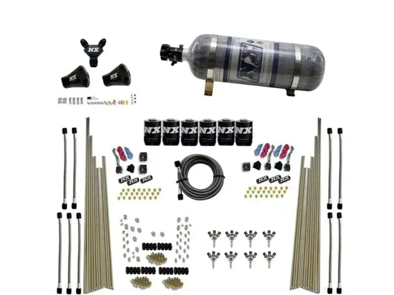 Nitrous Express 80020-12 8 Cylinder Triple-D Dry Direct Port Nitrous Kit with 12lbs Bottle