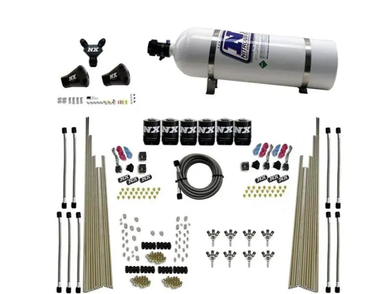 Nitrous Express 8 Cylinder Triple-D Dry Direct Port Nitrous Kit with 15lbs Bottle