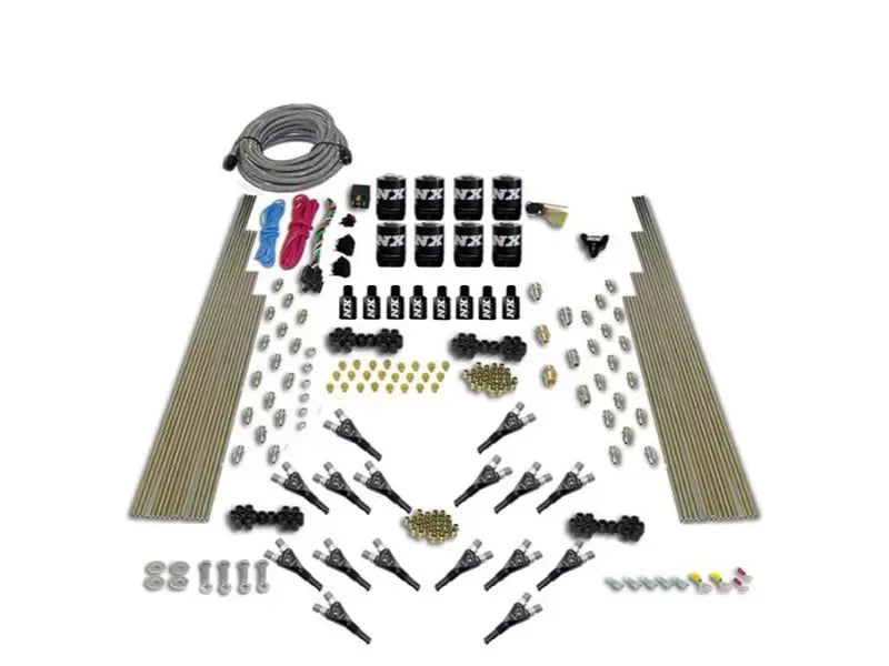 Nitrous Express Nitrous Kit 200-1200HP Shark Dual Stage Gas 16 Nozzles 8 Solenoids