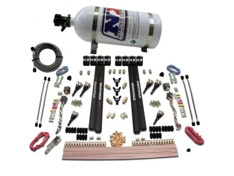 Nitrous Express Nitrous Kit 150-750HP 6 Cylinder SX2 Dual Stage Nozzle 10lbs Bottle