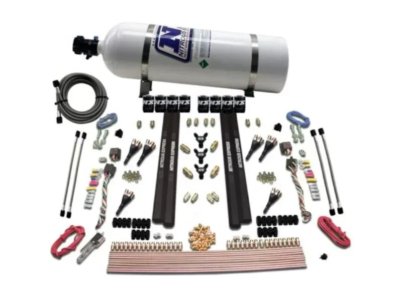 Nitrous Express Nitrous Kit 150-750HP 6 Cylinder SX2 Dual Stage Nozzle 15lbs Bottle