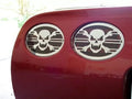 American Car Craft 4Pc Stainless Steel Taillight Grilles Skull Style Chevrolet Corvette C5 | Z06 1997-2004