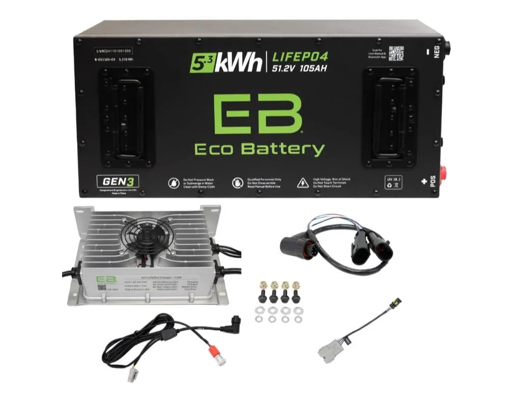 Nivel Eco Lithium 51V 105Ah GEN3 Battery Bundle for Skinny Gorilla 2024+ Models