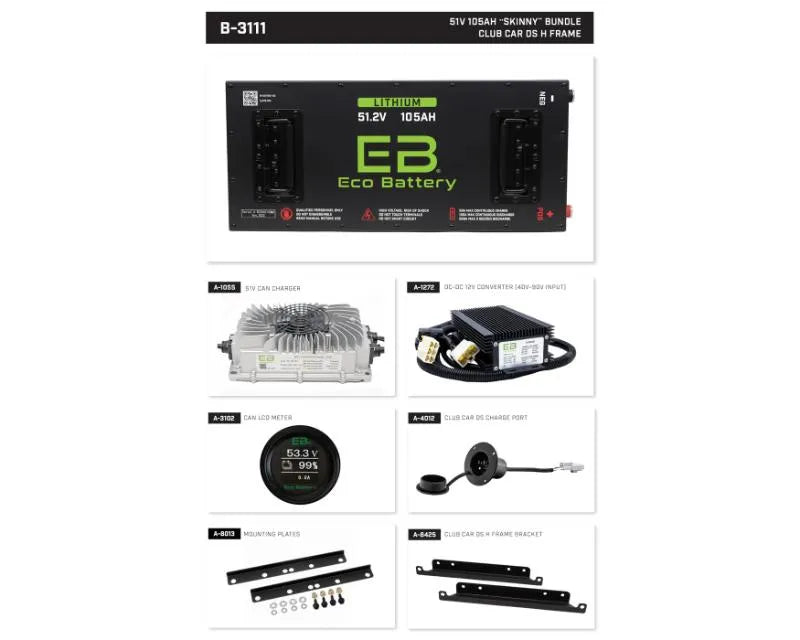 Nivel Eco Battery Bundle Skinny Ds H Frame 51v 105ah