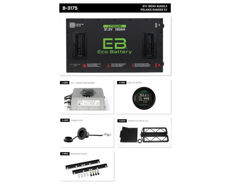 Nivel Eco Battery Bundle Polaris Ranger Ev Bundle 51v 160ah